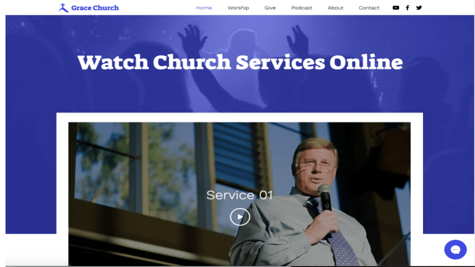 Wix's Online Church Template