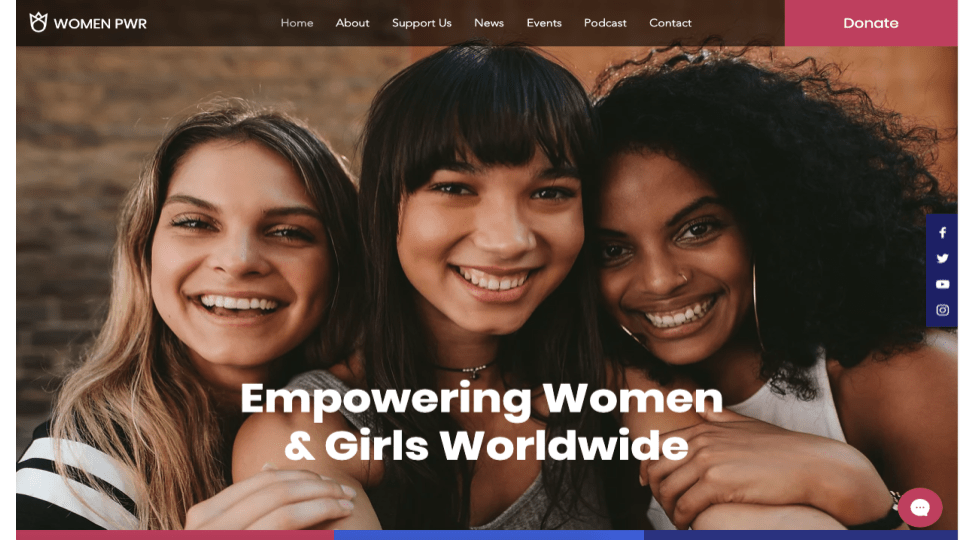 Wix's Women's Empowerment NGO Template