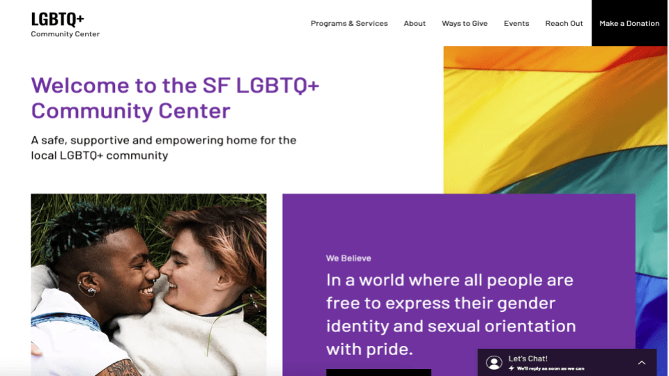 Wix's LGBTQ Community Center Template