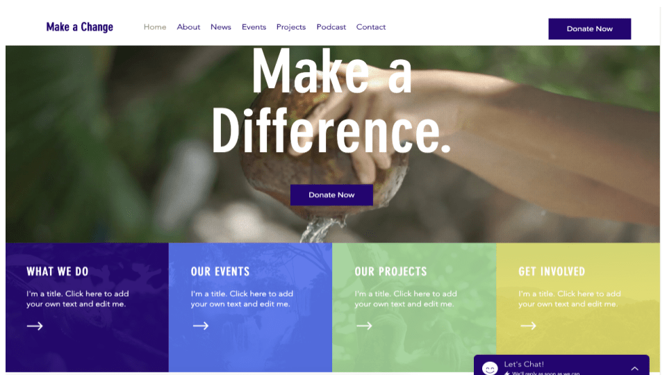 Wix's Environmental NGO Template