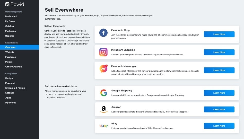 Ecwid multichannel2