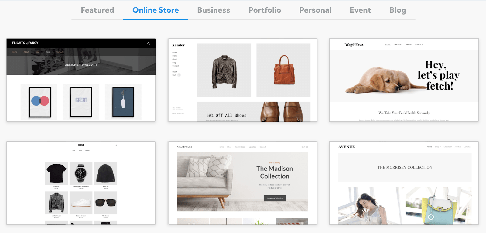 Weebly online store themes