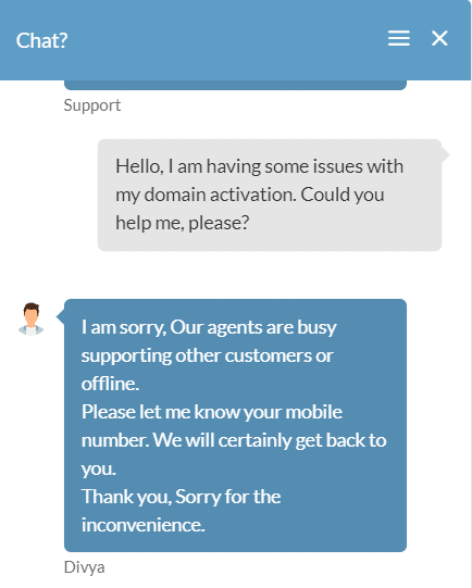 HostingRaja support chat