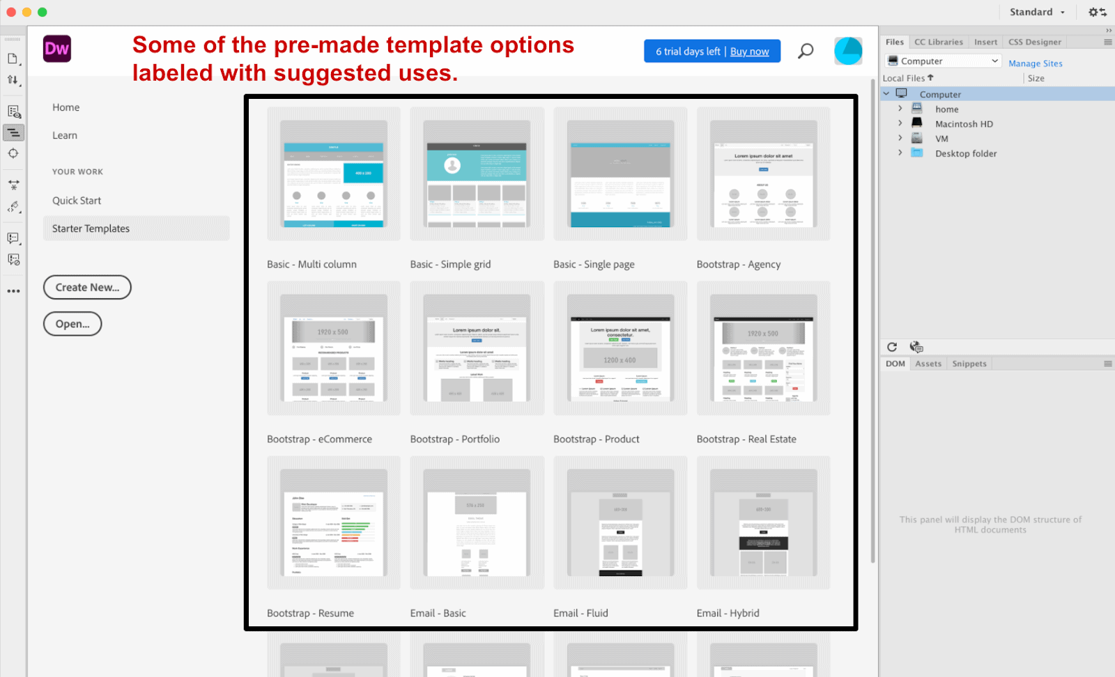 Dreamweaver templates construction lasopatrax