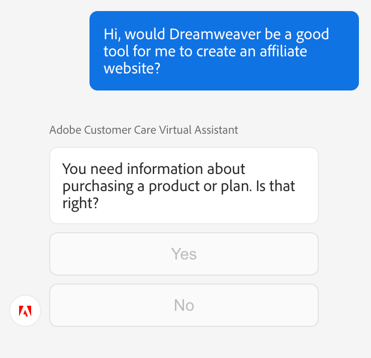 Adobe Customer Care Chat