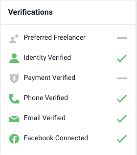 Freelancer.com's verification system for freelancers
