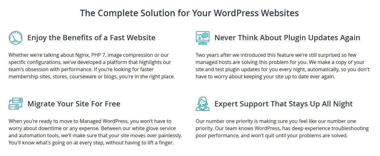 Liquid Web - managed WordPress features