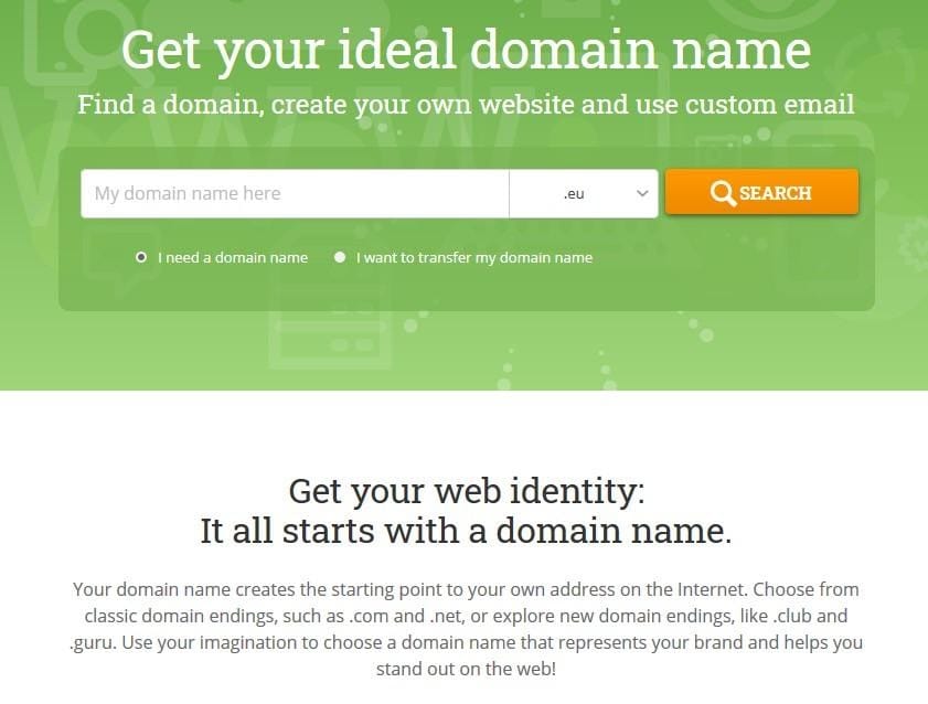 HostPapa - domain name search