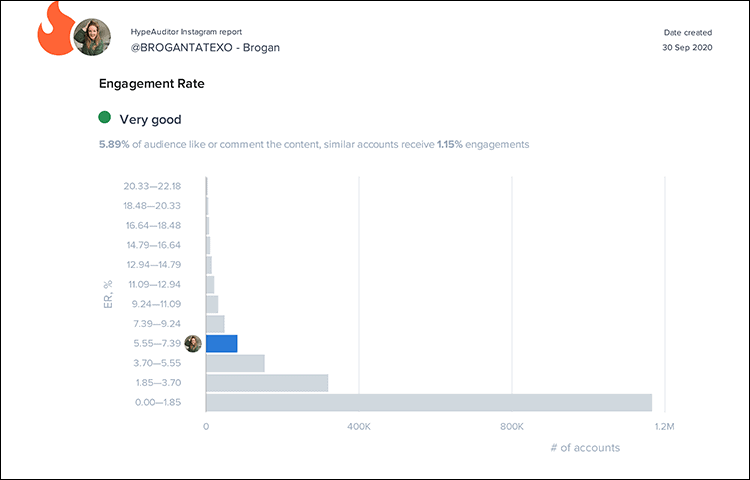 HypeAuditor good engagement