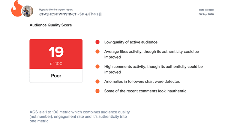 HypeAuditor low quality