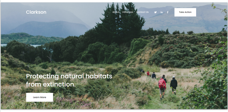 One of Squarespace's templates suitable for politicians