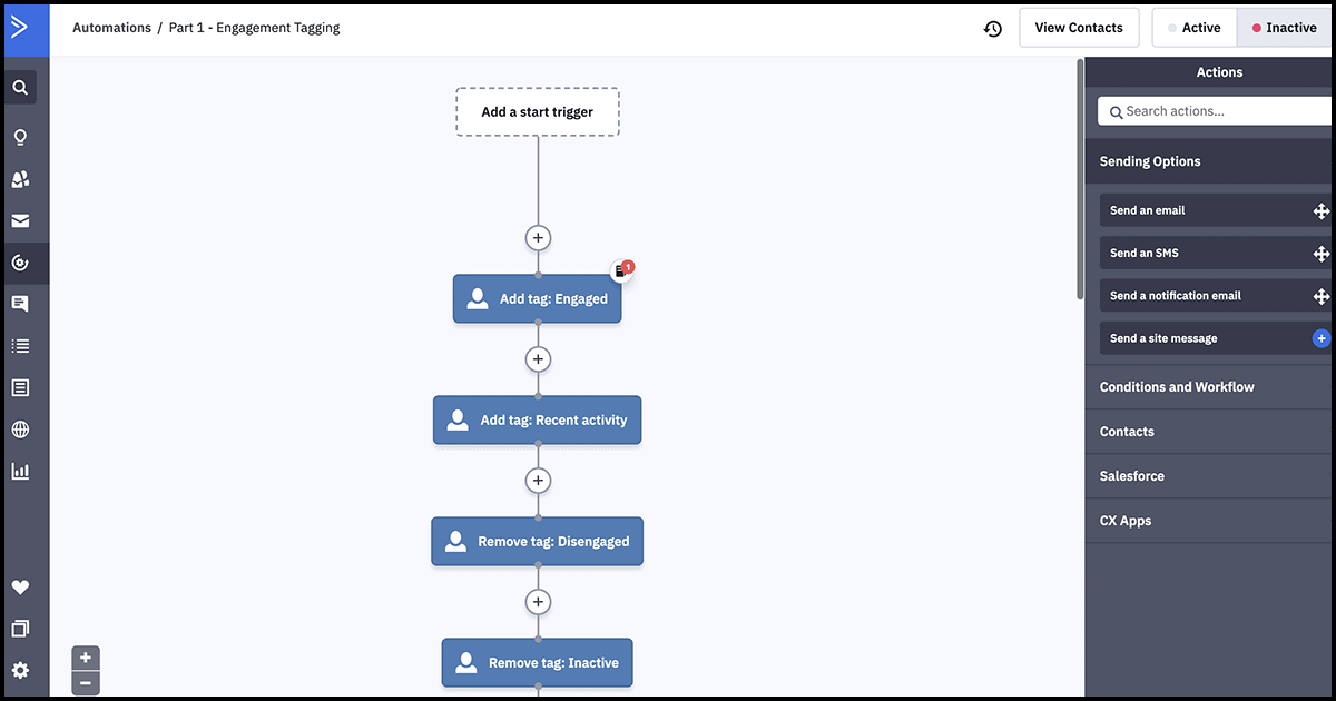 ActiveCampaign - Engagement Tagging automation map