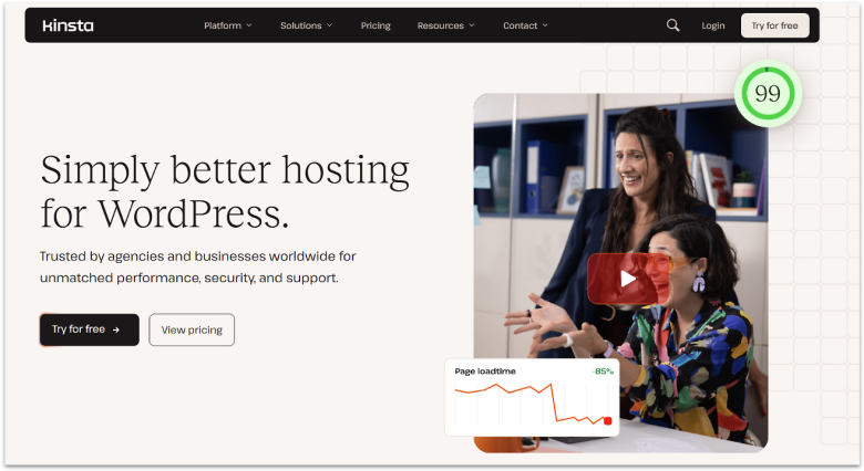Kinsta WordPress Hosting.