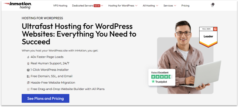 InMotion Hosting Shared WordPress Hosting.