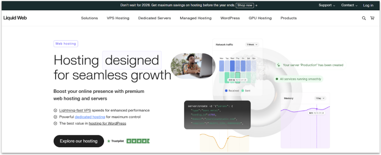 Liquid Web Homepage.
