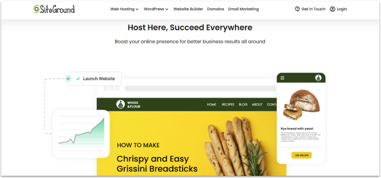 SiteGround Web Hosting Homepage.