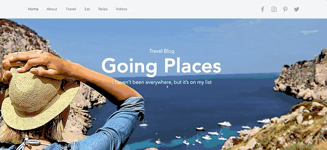 Travel blog template - Wix