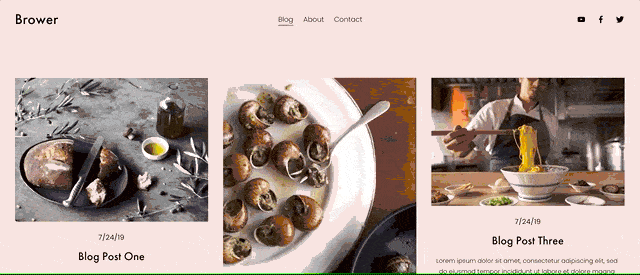 Food blog template - Squarespace