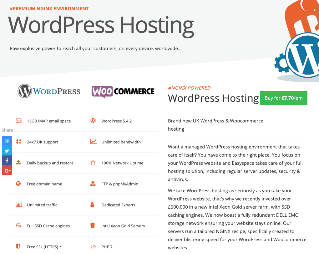 Easyspace WordPress Hosting
