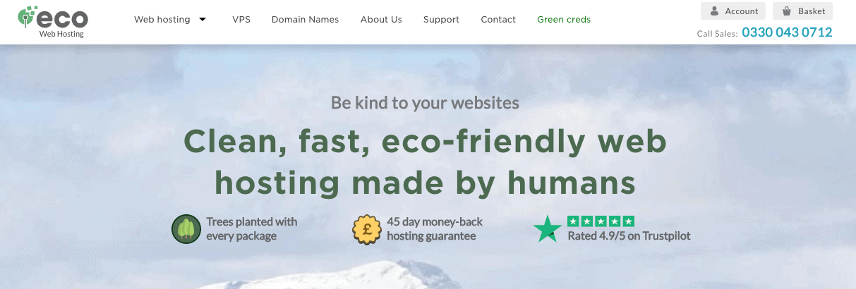 Eco Web Hosting shared hosting