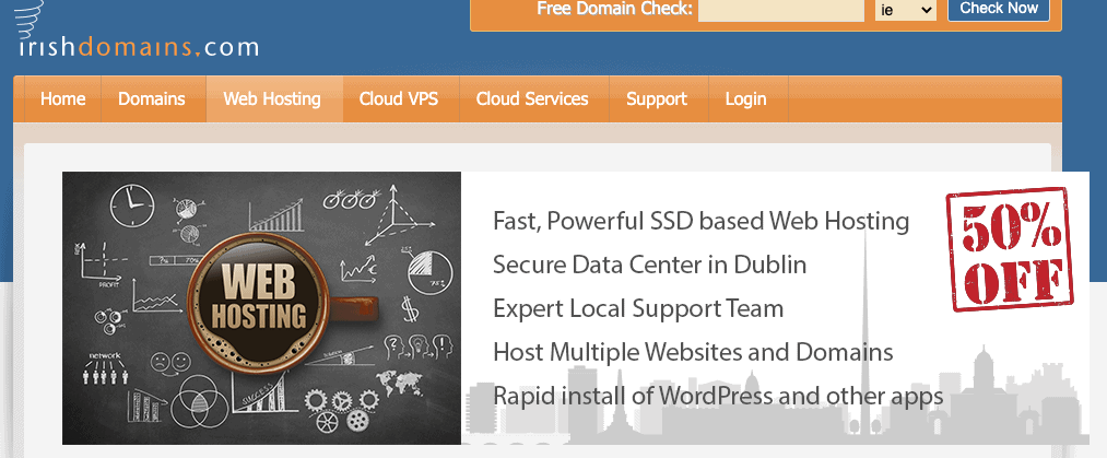Irish Domains web hosting plans