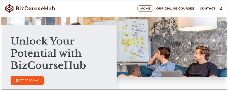 Homepage of SITE123's business website template