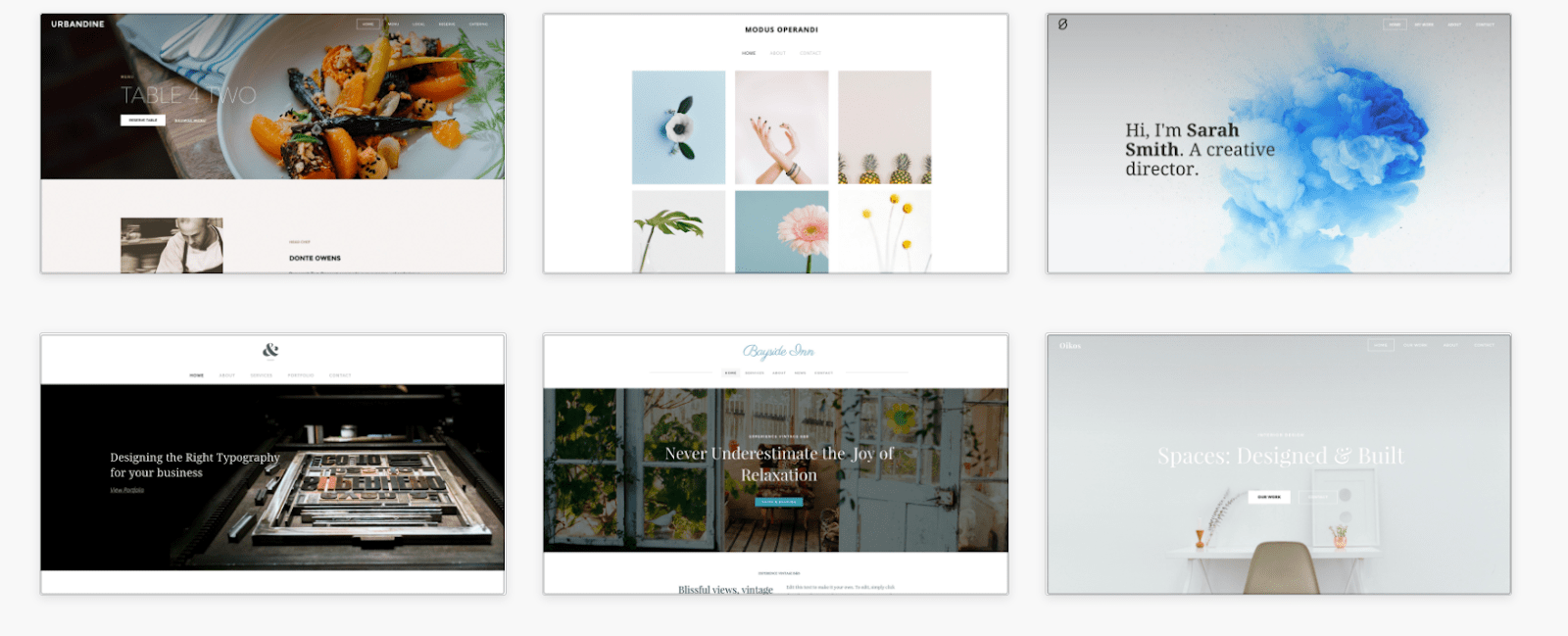 Weebly themes