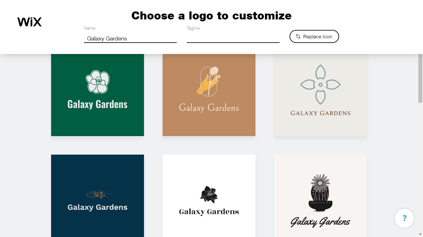 Wix Logo Maker screenshot - logo templates