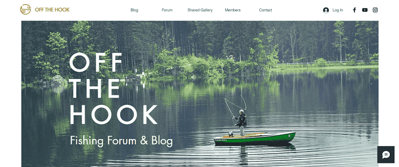 Fishing blog template – Wix