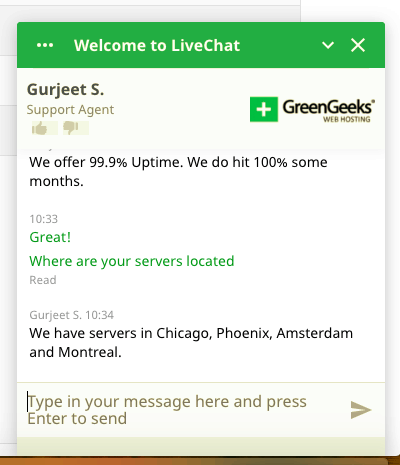 [Green Geeks] - [support chat]