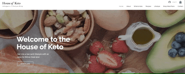 Nutrition blog template - Wix