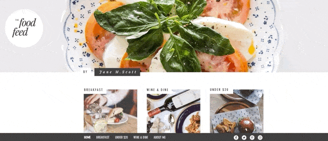 Food blog template - Wix