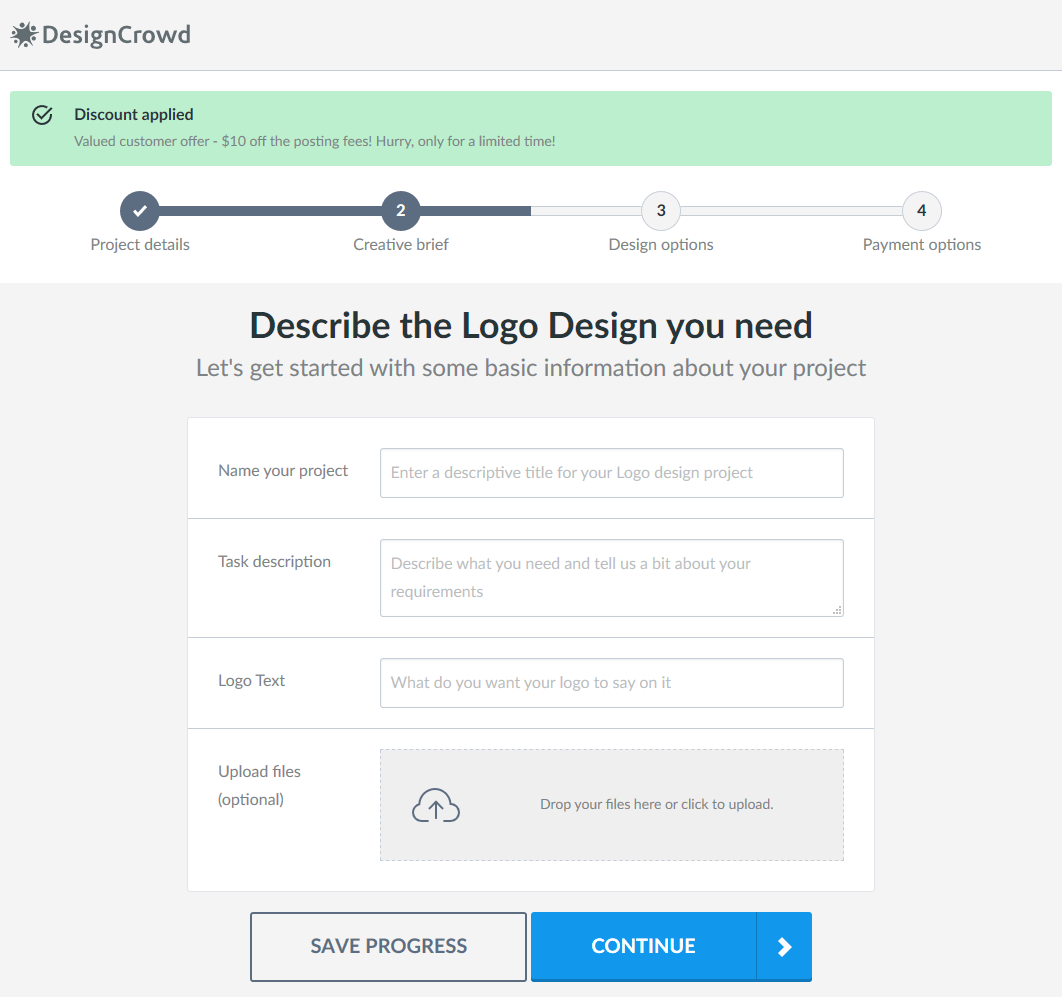 DesignCrowd brief process