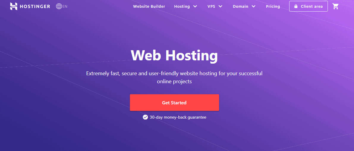 Hostinger homepage