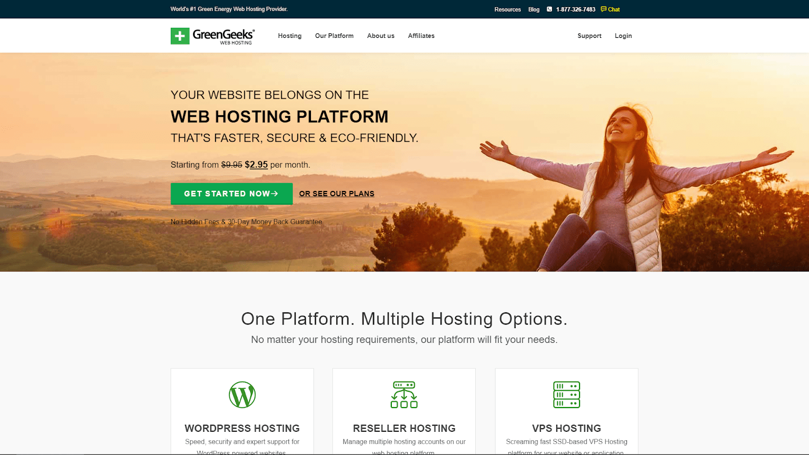 GreenGeeks home page