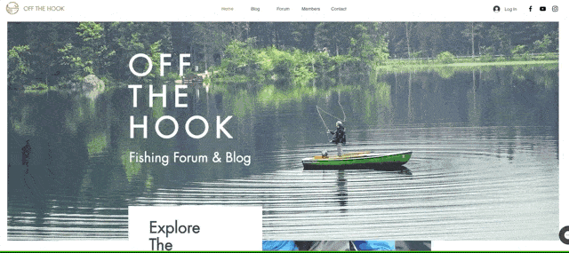 Fishing blog template - Wix