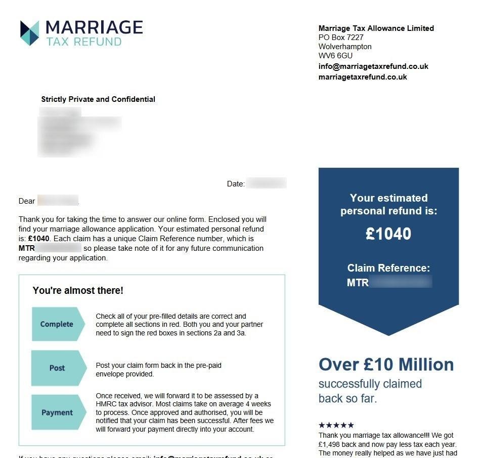 UK marriage tax relief specialist Exposes Customers\' Personal Information In Data Leak