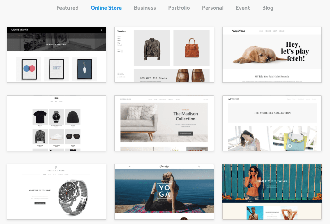 Weebly online store templates