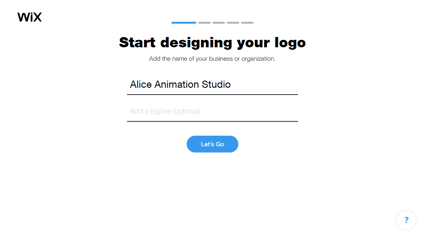 Wix Logo Maker screenshot - Enter company name