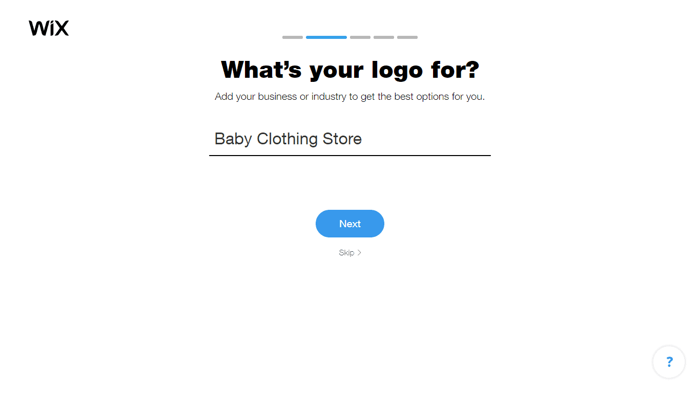 Wix Logo Maker screenshot - Choose industry
