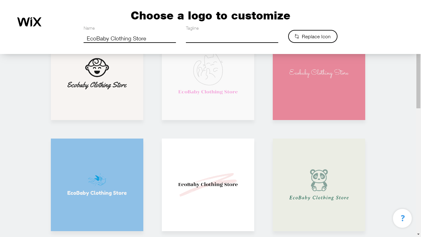 Wix Logo Maker screenshot - logo templates