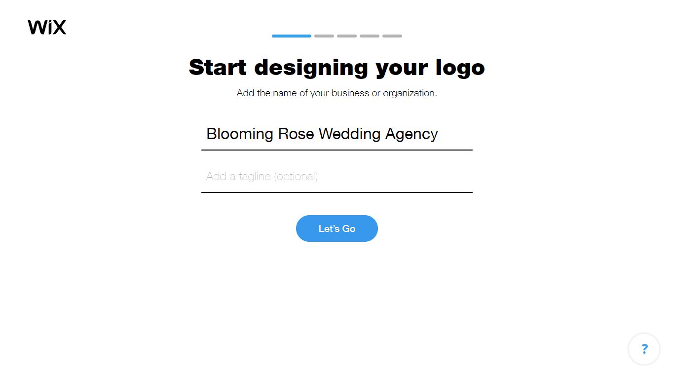 Wix Logo Maker screenshot - Enter company name