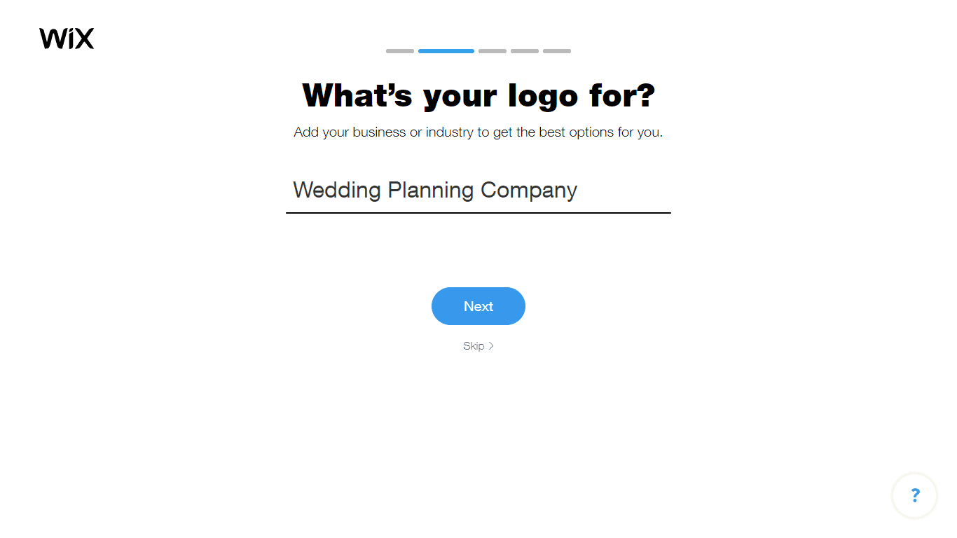 Wix Logo Maker screenshot - Choose industry