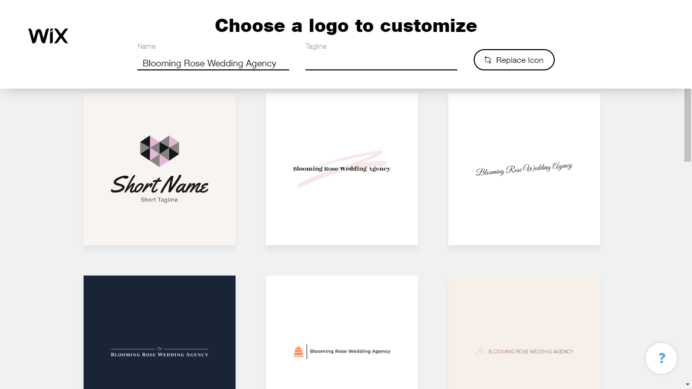 Wix Logo Maker screenshot - logo templates