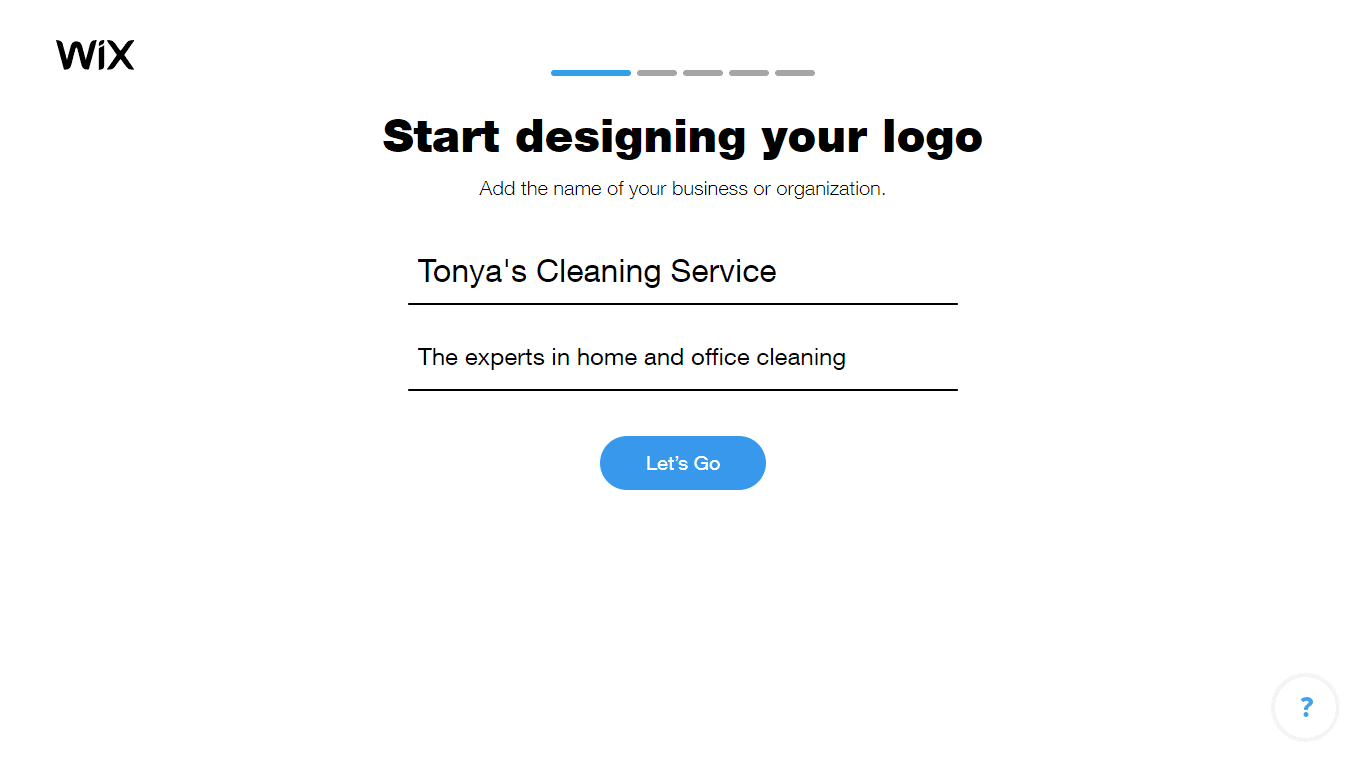 Wix Logo Maker screenshot - Enter company name
