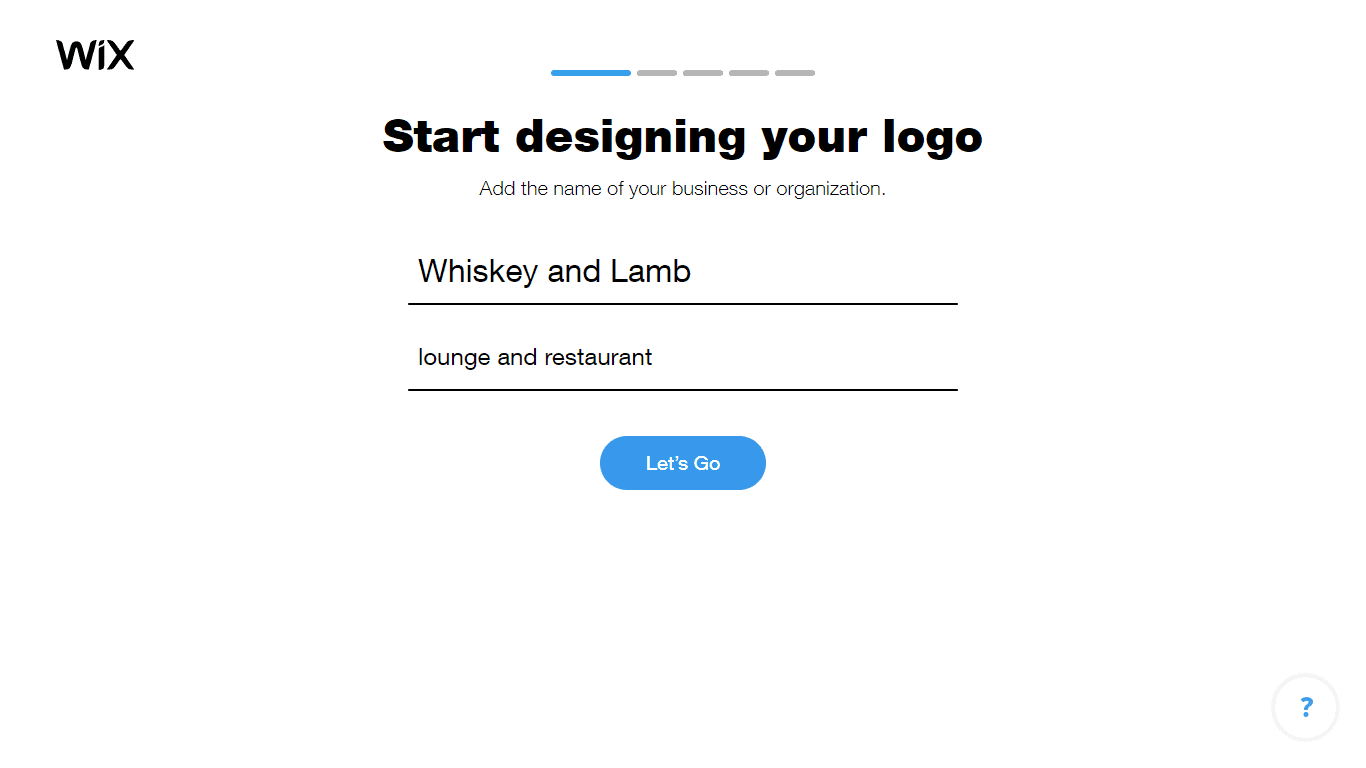 Wix Logo Maker screenshot - Enter company name