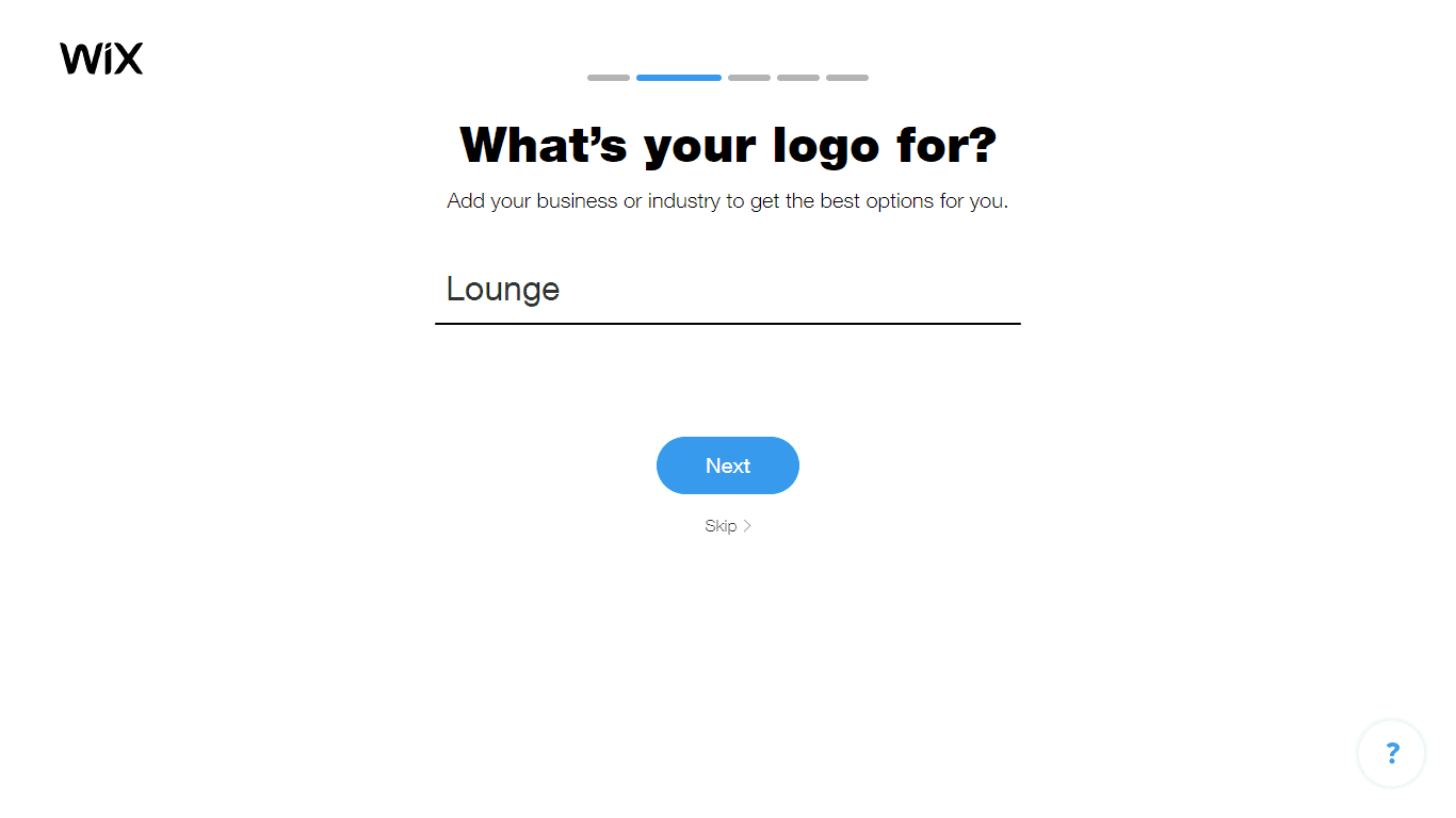 Wix Logo Maker screenshot - Choose industry