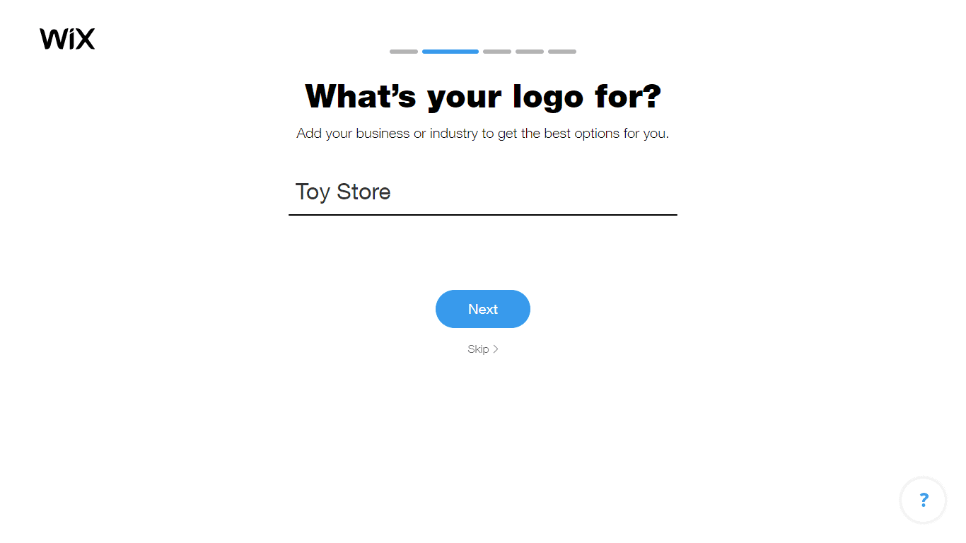 Wix Logo Maker screenshot - Choose industry