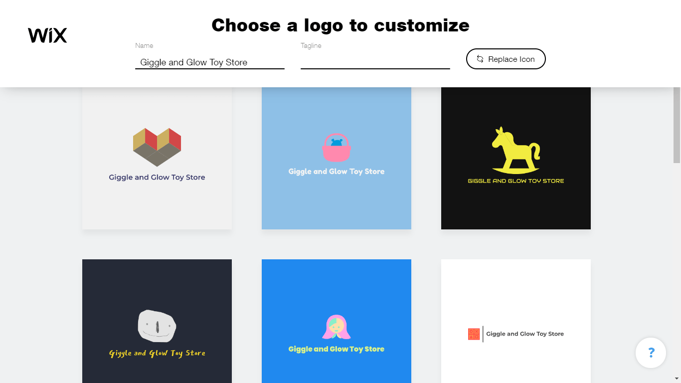 Wix Logo Maker screenshot - logo templates