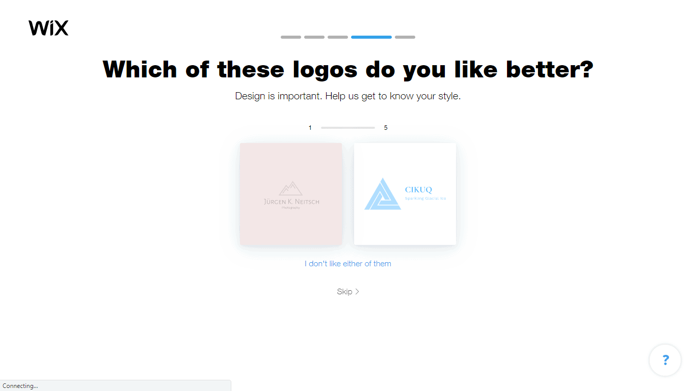 Wix Logo Maker screenshot - logo comparison